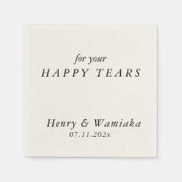 パーソナライズされたカスタム涙の結婚 スタンダードカクテルナプキン