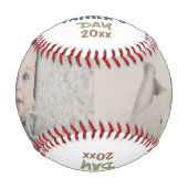 パーソナライズされたカスタム父の日 野球ボール (正面)