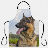 パーソナライズされたカスタム犬のオーナー エプロン (正面)