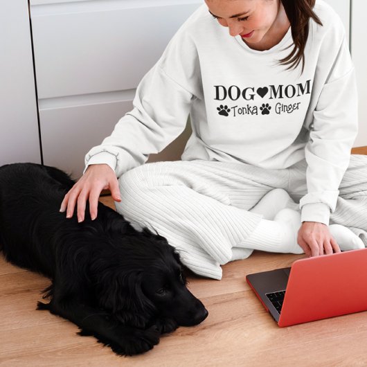パーソナライズされたカスタム犬の名前ドッグママ スウェットシャツ