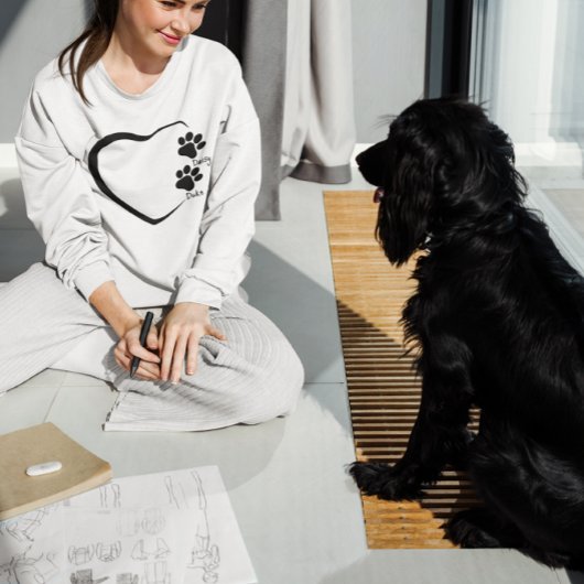 パーソナライズされたカスタム犬の名犬ママ母ママギフト スウェットシャツ