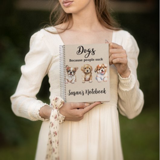 パーソナライズされたカスタム犬の恋人のギフトパピー ノートブック
