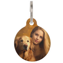 パーソナライズされたカスタム犬の猫写真と文字