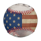 パーソナライズされたカスタム米国を愛国心に育てた 野球ボール (裏面)