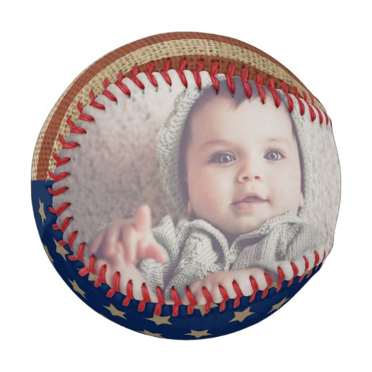 パーソナライズされたカスタム米国を愛国心に育てた 野球ボール (正面左)