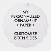 パーソナライズされたカスタム紙木オーナメント オーナメントカード (正面)