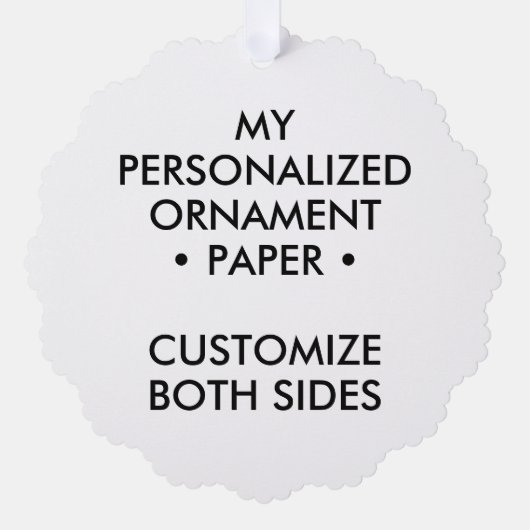 パーソナライズされたカスタム紙木オーナメント オーナメントカード (正面)