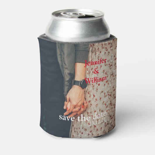 パーソナライズされたカスタム自分の写真結婚Can Coo 缶クーラー (缶裏面)