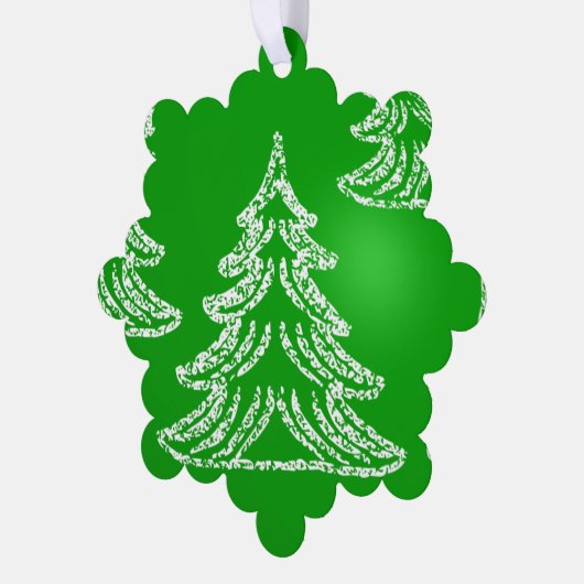 パーソナライズされたカスタム自分の写真 オーナメントカード (左)