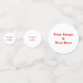 パーソナライズされたカスタム自分の写真 コンフェッティ (裏面)