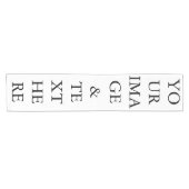 パーソナライズされたカスタム自分の写真 ショートテーブルランナー (横)