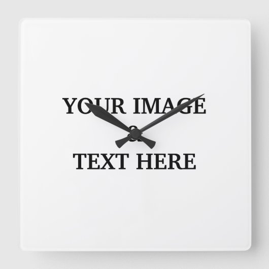 パーソナライズされたカスタム自分の写真 スクエア壁時計 (正面)
