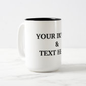 パーソナライズされたカスタム自分の写真 ツートーンマグカップ (正面左)