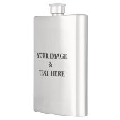 パーソナライズされたカスタム自分の写真 フラスク (左)