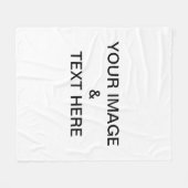 パーソナライズされたカスタム自分の写真 フリースブランケット (正面(横))