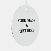 パーソナライズされたカスタム自分の写真 メタルオーナメント (正面右)