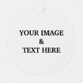 パーソナライズされたカスタム自分の写真 メタルオーナメント (正面)