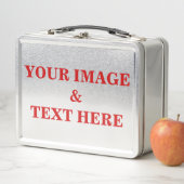 パーソナライズされたカスタム自分の写真 メタルランチボックス (インサイチュ)