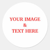 パーソナライズされたカスタム自分の写真 ラウンドシール (正面)