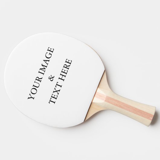 パーソナライズされたカスタム自分の写真 卓球ラケット (横)