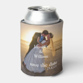 パーソナライズされたカスタム自分の写結婚真 缶クーラー (缶正面)