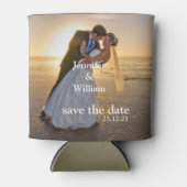 パーソナライズされたカスタム自分の写結婚真 缶クーラー (正面)