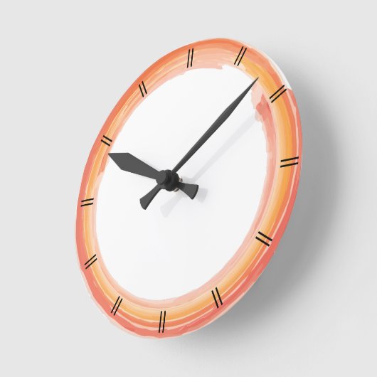 パーソナライズされたカスタム自分の ラウンド壁時計 (傾斜)