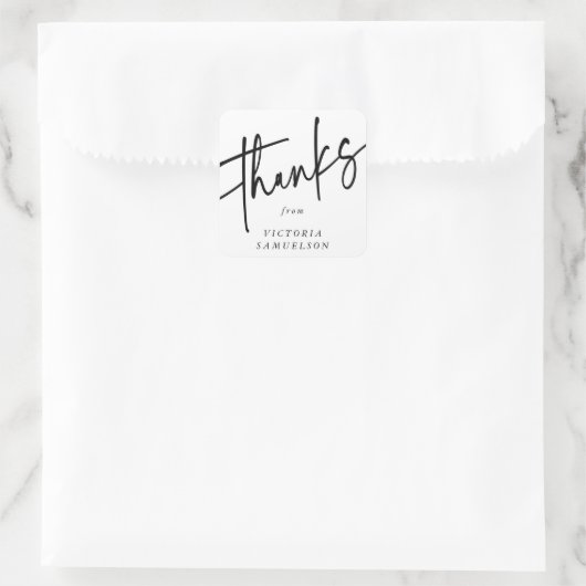 パーソナライズされたカスタム色 スクエアシール (バッグ)