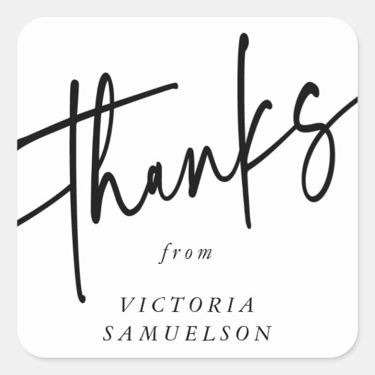 パーソナライズされたカスタム色 スクエアシール (正面)