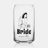 パーソナライズされたカスタム花嫁の名前 ガラス缶 (正面)