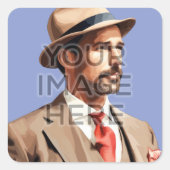 パーソナライズされたカスタム角ステッカー スクエアシール (正面)