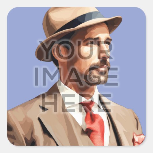 パーソナライズされたカスタム角ステッカー スクエアシール (正面)