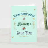 パーソナライズされたカスタム誕生日カード – 素晴らし カード (正面)