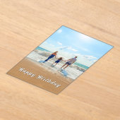 パーソナライズされたカスタム誕生日 アクリル招待状 (レイダウン)