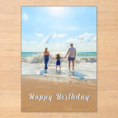 パーソナライズされたカスタム誕生日 アクリル招待状 (正面)