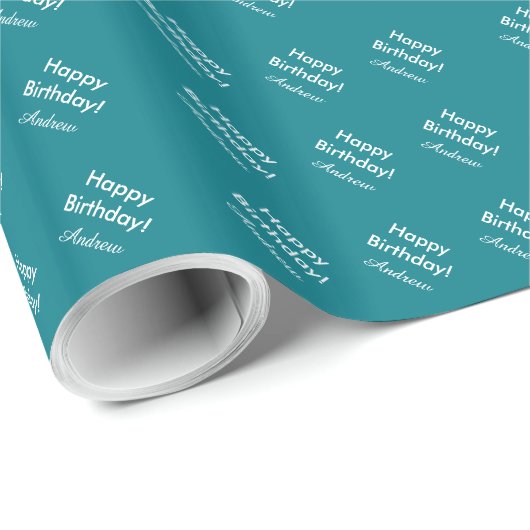 パーソナライズされたカスタム誕生日 ラッピングペーパー (ロールコーナー)