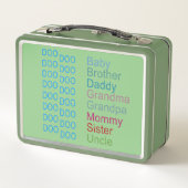 パーソナライズされたカスタム金属弁当箱 メタルランチボックス (裏面)