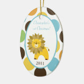 パーソナライズされたカスタム雪だるまファミリオーナメント セラミックオーナメント (左)