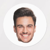 パーソナライズされたカスタム顔 ラベル (デザイン1)