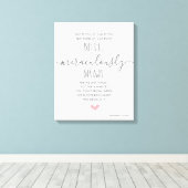 パーソナライズされたカスタム養子縁日のプレゼント キャンバスプリント (インサイチュ (ウッドフロア))