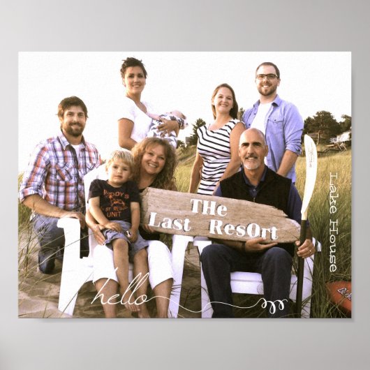 パーソナライズされたカスタム10" x 8"プリントかわいいHello ポスター (正面)