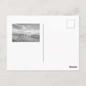 パーソナライズされたカスタム2写真白黒 ポストカード (裏面)