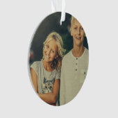 パーソナライズされたカスタム2枚フォト両面 オーナメント (正面)