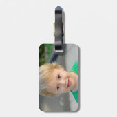 パーソナライズされたカスタム2枚フォト両面 ラゲッジタグ (裏面縦)