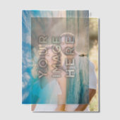 パーソナライズされたカスタム2枚 ベラム紙招待状 (オフセット (カップル))