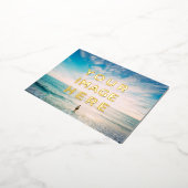 パーソナライズされたカスタム2枚 箔シーズンポストカード (回転した状態)