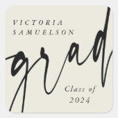 パーソナライズされたカスタム スクエアシール (正面)