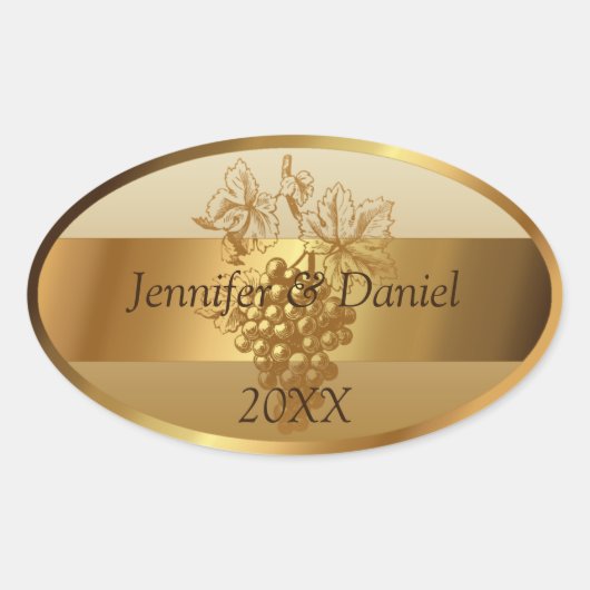 パーソナライズされたカスタム 楕円形シール (正面)