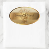 パーソナライズされたカスタム 楕円形シール (バッグ)