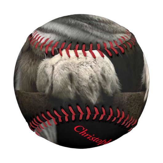パーソナライズされたカスタム 野球ボール (裏面)